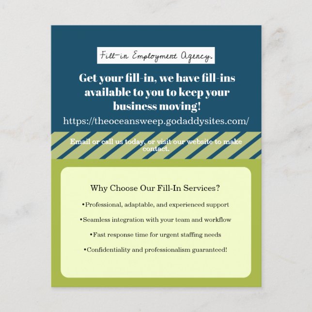 Exemplo de folheto comercial (Frente)