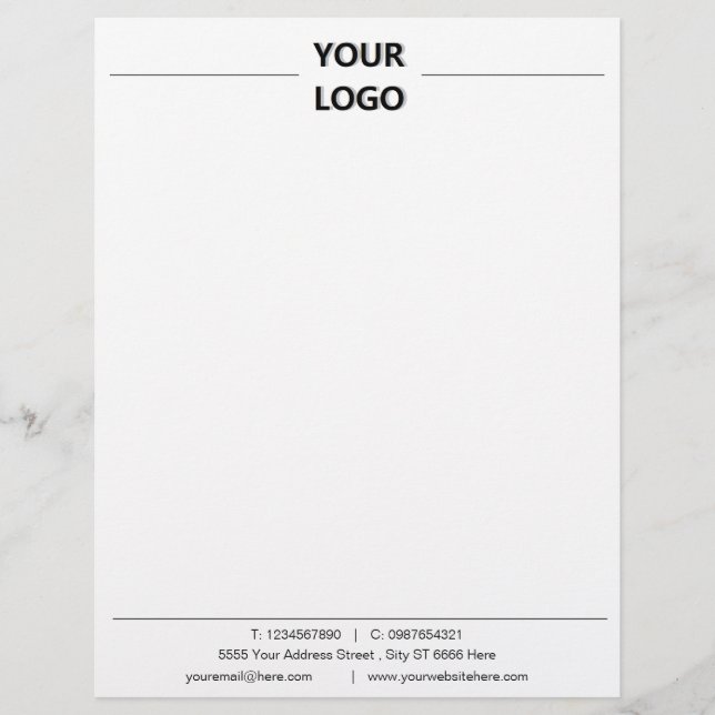 Exemplo de Papel Timbrado Personalizado da Empresa (Frente)
