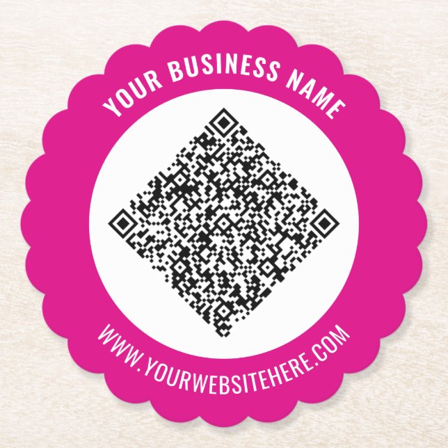 Exemplo de Porta-Copos de Papel com Código QR Prom (Frente)