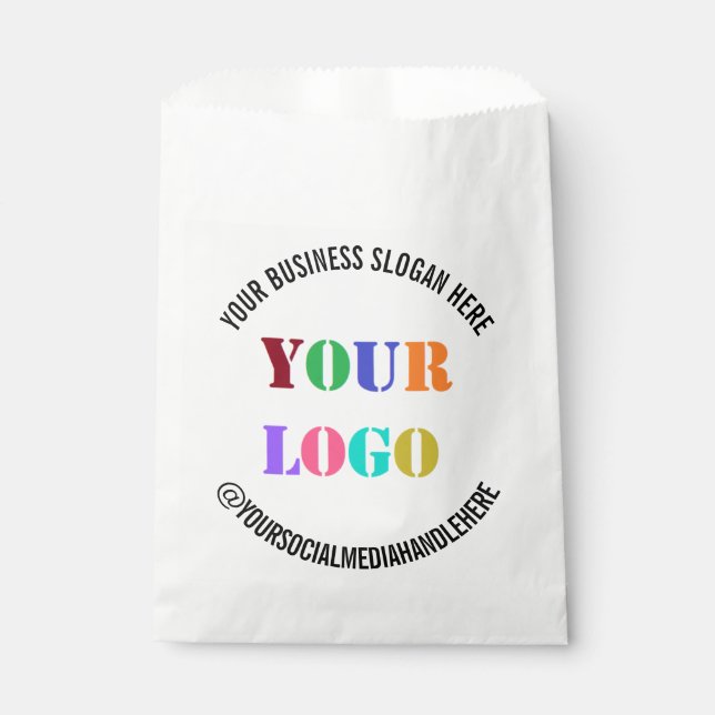 Exemplo de Sacolas de Favor para Logotipo de Negóc (Frente)