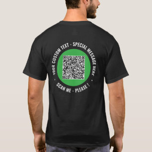 Exemplo de T-Shirt de Código QR Personalizado Text
