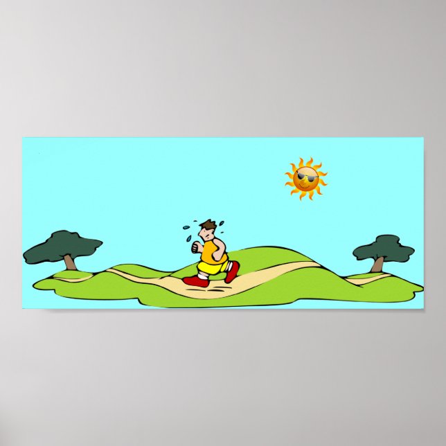 Exercício de Verão Poster engraçado (Frente)