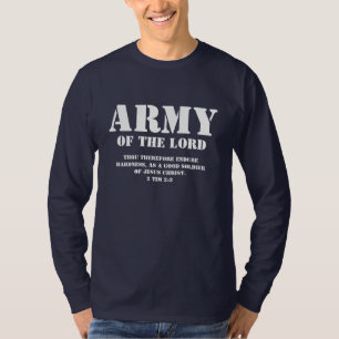 Exército do senhor, camisetas masculinas cristãs