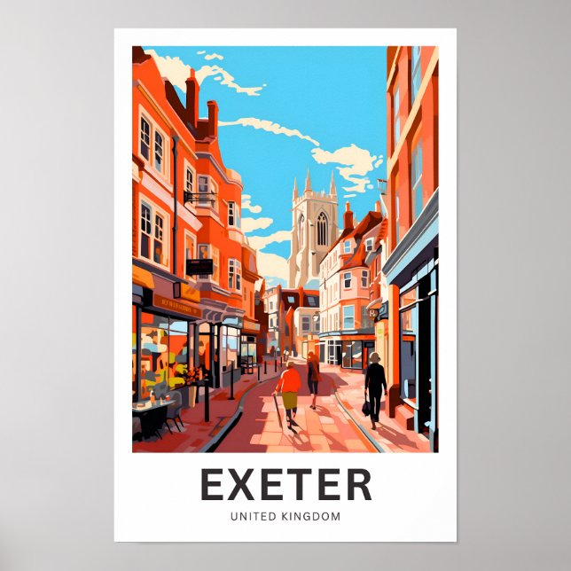 Exeter Reino Unido Viagem Impressão (Frente)