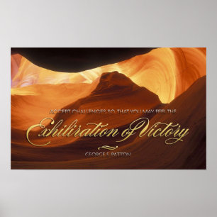 Exhiliration do poster inspirador da vitória