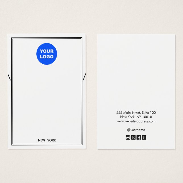 Exibição da Marca de Colar Branca de Adicionar Log (Frente & Verso)