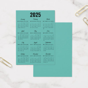 Exibição de Ano de Cheio do Calendário 2025 Preto 