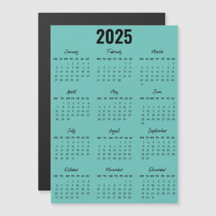 Exibição de Ano de Cheio do Calendário 2025 Preto