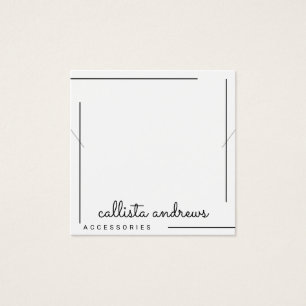 Exibição de Colar de Script de Borda Preta Simpl