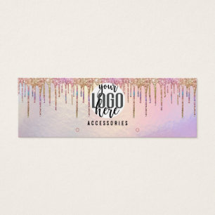 Exibição do logotipo Holográfico Glitter Drip H