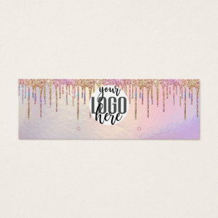 Exibição do logotipo Holográfico Glitter Drip H