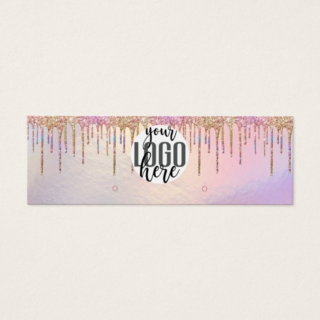 Exibição do logotipo Holographic Glitter Drip Hoop (Frente)