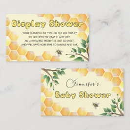 Exibir cartão de inserção para chá de bebê