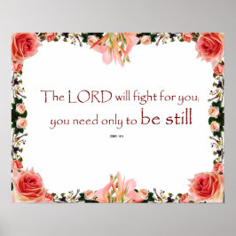 Êxodo 14 Wall Décor Poster 'O LORD lutará'