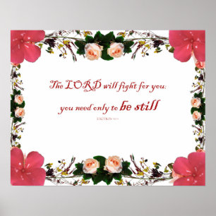 Êxodo 14 Wall Décor Poster 'The LORD will Fight'