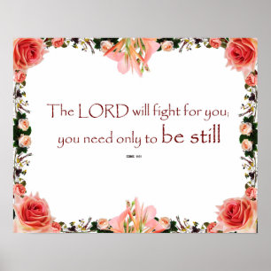 Êxodo 14 Wall Décor Poster 'The LORD will Fight'