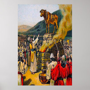 Êxodo 32 o pecado do poster do culto de ídolo