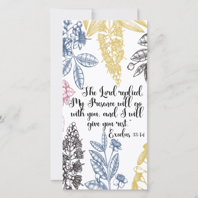 Êxodo 33:14, Indicador Verso da Bíblia (Frente)