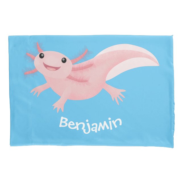 Exolotl branco rosa feliz (Frente)