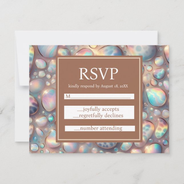 Exotic Posh RSVP Wedding Enclosure Cards (Frente)