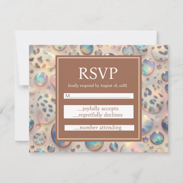 Exotic Posh RSVP Wedding Enclosure Cards (Frente)