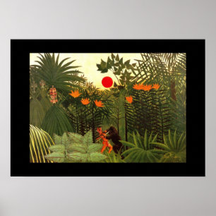 Exotique de Paysage da arte do vintage do poster