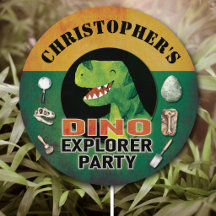 Explorador de Dinossauros Personalizado Aniversári