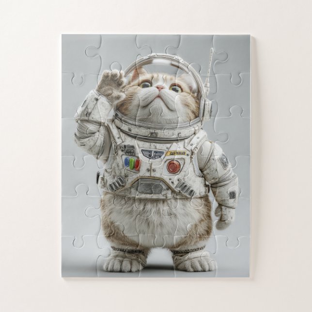 Explorador de Gatos Astronautas - Quebra-cabeça de (Vertical)