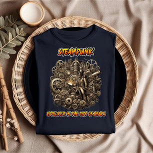 Explorador Vapor na Cidade de Gears T-Shirt