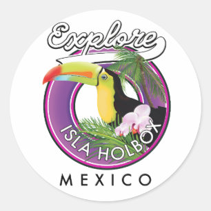 explorar praia Isla Holbox méxico viagem adesivo