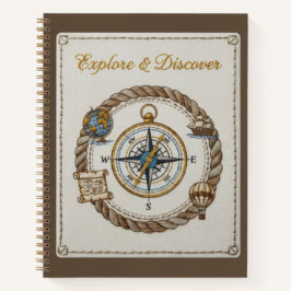Explore & Discover Embroidered Nautical Compass