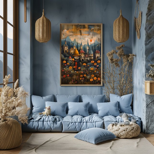 Explore, Imagine, Create Póster Motivador Infantil (Criador carregado)