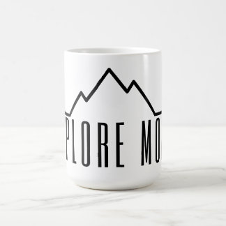 Explore Mais Caneca de Café Minimalista de Montanh