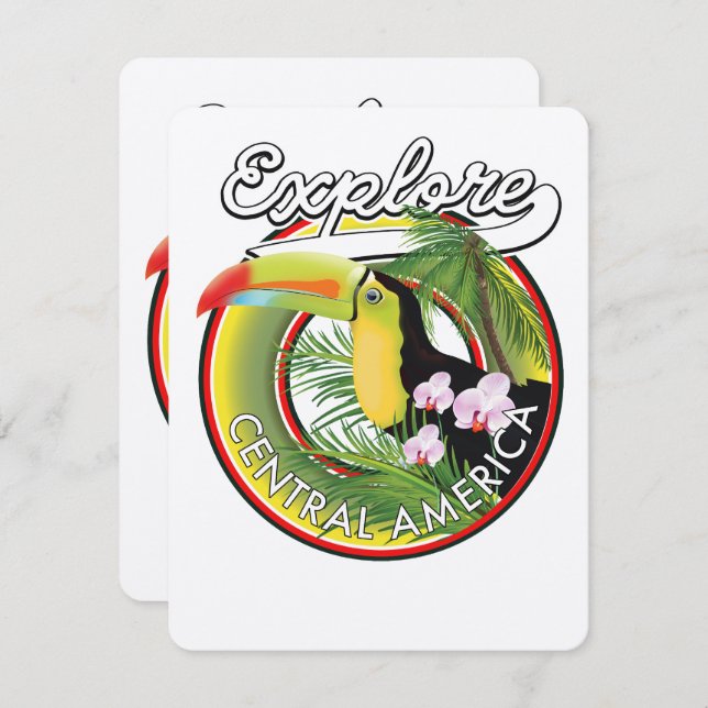 Explore o logotipo da América Central. (Frente/Verso)