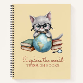 "Explore o mundo através dos livros" Gatinho