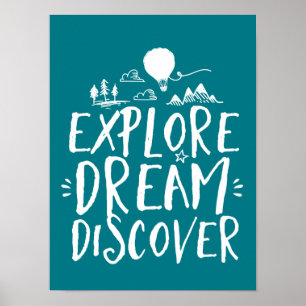 Explore o sonho descobrem o poster das citações 