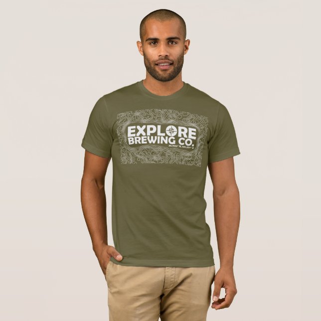 Explore o t-shirt da fabricação de cerveja Topo (Frente Completa)