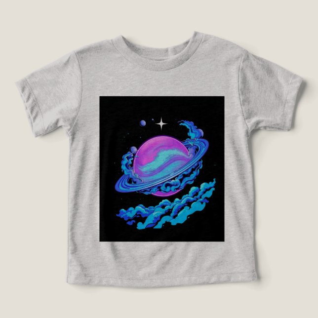 Explore o Universo: T-Shirts de Espaço Único (Design frontal)
