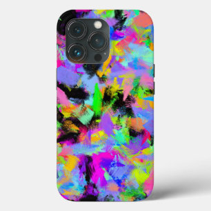 Explosão de cor de pintura aleatória abstrato