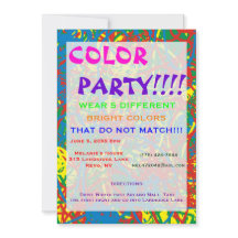 Explosão de Multicolores de Convite de Mess Quente