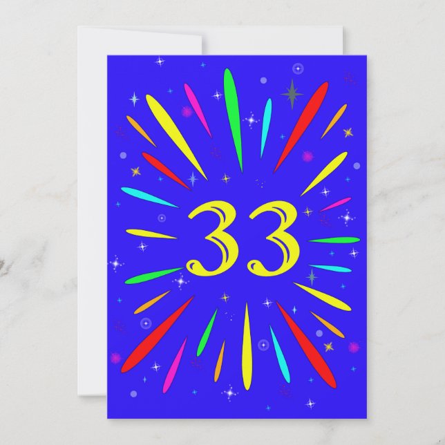 Explosão do 33º Convite de aniversário (Frente)