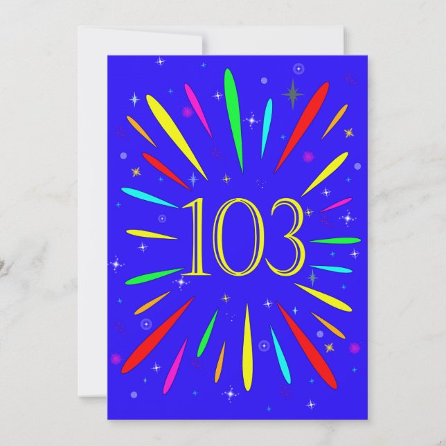 Explosão do Convite de aniversário 103º (Frente)