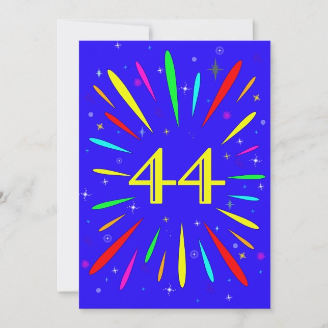 Explosão do Convite de aniversário 44 (Frente)