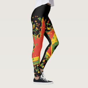 Explosão em Estrela de Leggings Rasta
