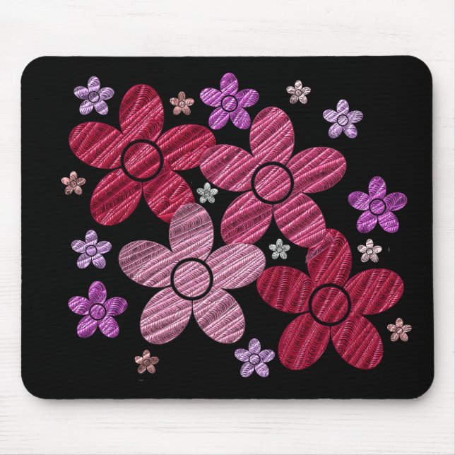 Explosão floral da arte de Digitas em Mousepad (Frente)
