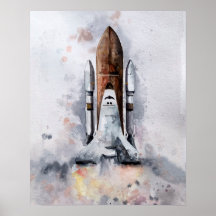 Explosão para o Poster de "Rocket" do espaço