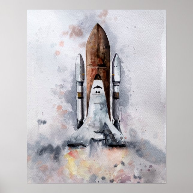 Explosão para o Poster de "Rocket" do espaço (Frente)