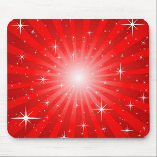Explosão vermelha Mousepad da estrela