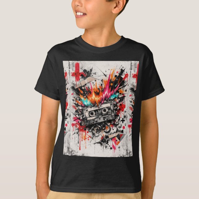 Explosive Retro Cassette T-Shirt (Frente)