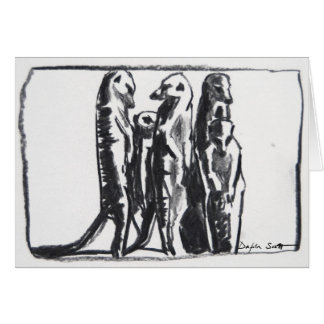 Expor ao sol meerkats - cartão